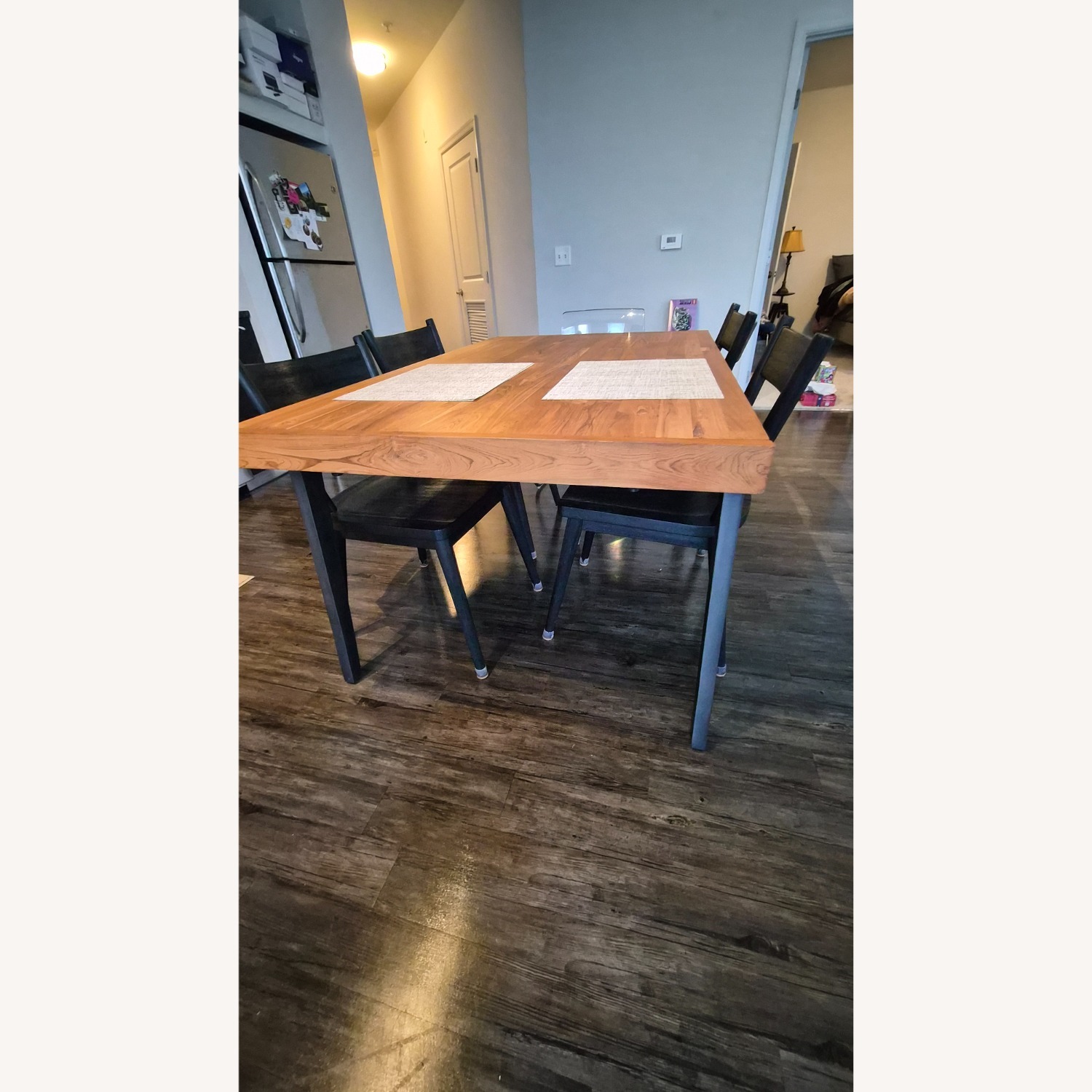 Crate & Barrel Arno Black Dining Chairs - image-1