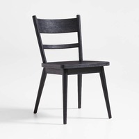 Crate & Barrel Arno Black Dining Chairs