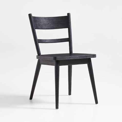 Used Crate & Barrel Arno Black Dining Chairs for sale on AptDeco