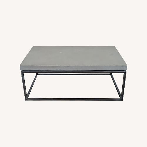 Used Structube Faux Stone Top Coffee Table on Metal for sale on AptDeco