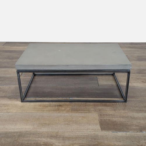 Used Structube Faux Stone Top Coffee Table on Metal for sale on AptDeco