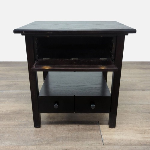 Used Crate & Barrel End Table with Drawer,Pull-OutShelf for sale on AptDeco