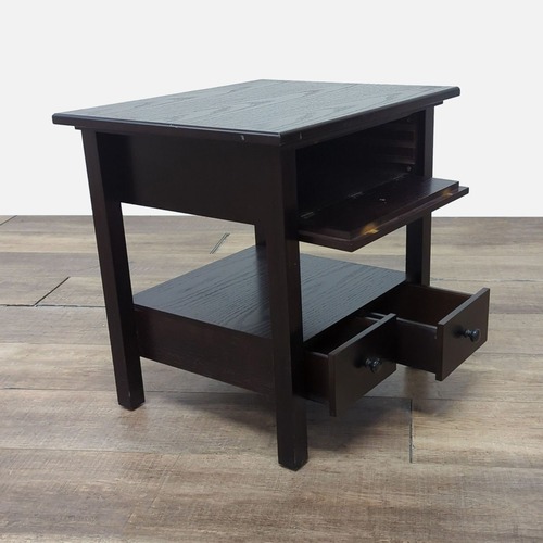 Used Crate & Barrel End Table with Drawer,Pull-OutShelf for sale on AptDeco