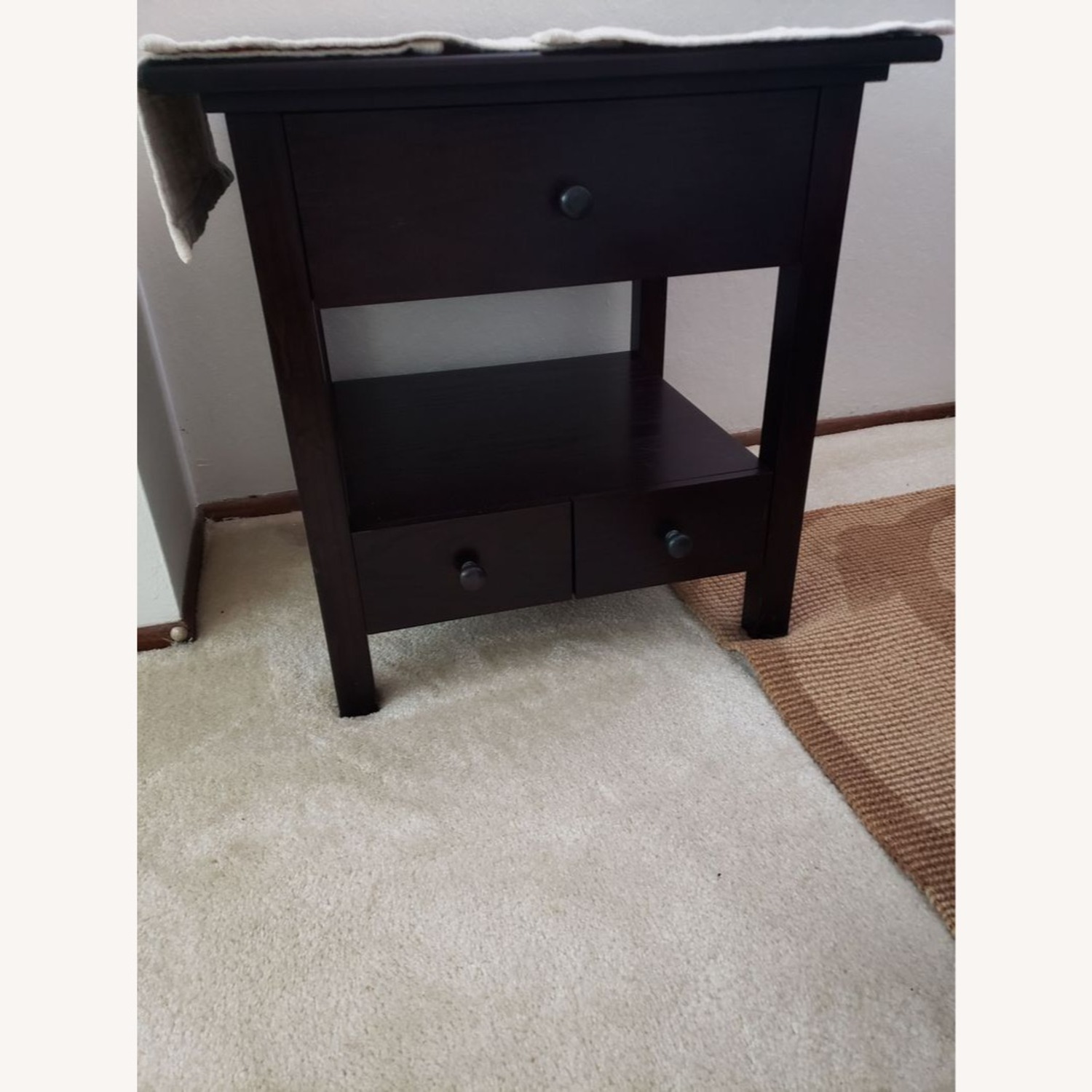 Crate & Barrel End Table with Drawer,Pull-OutShelf - image-5