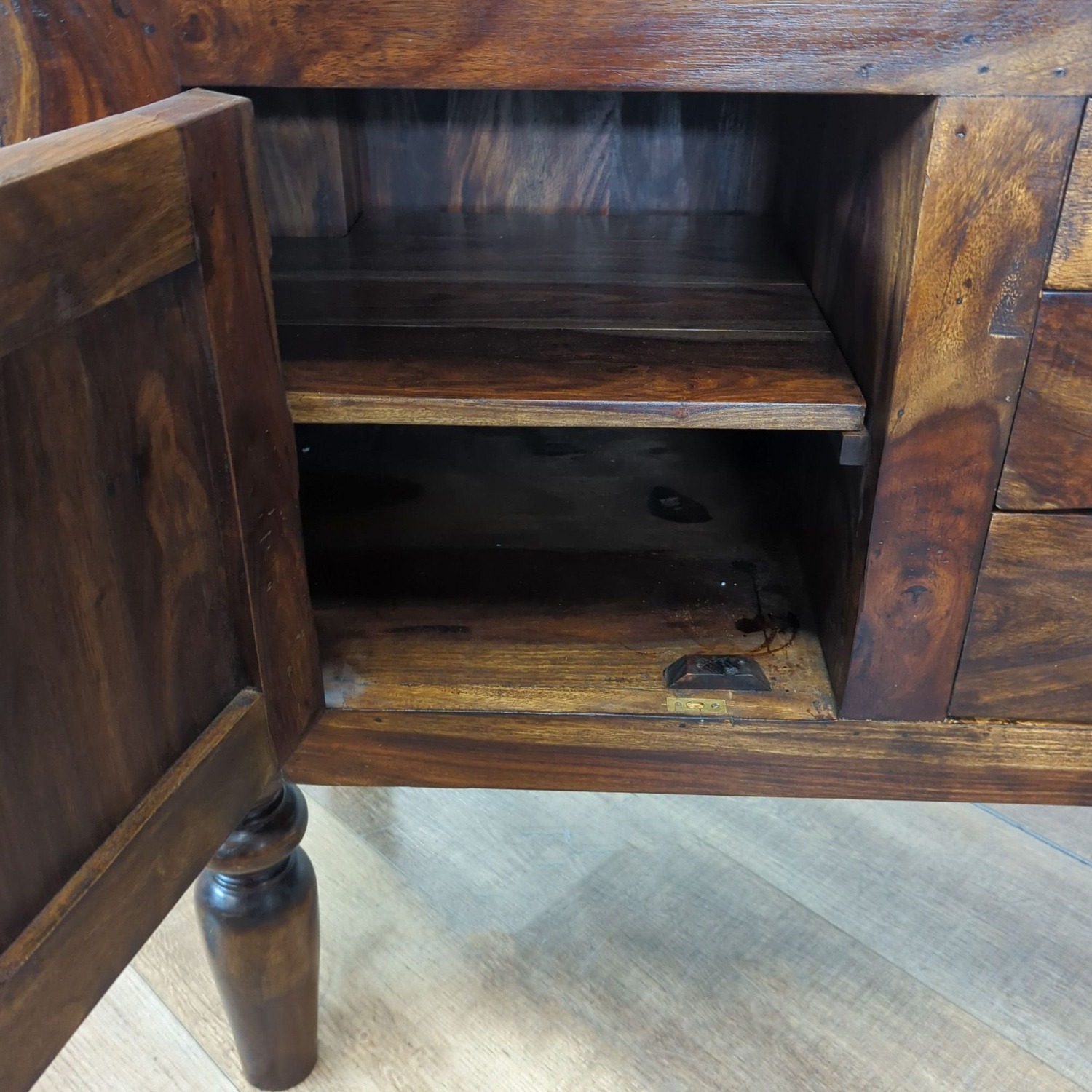 Crate & Barrel Wood Sideboard with Three Drawers - image-4