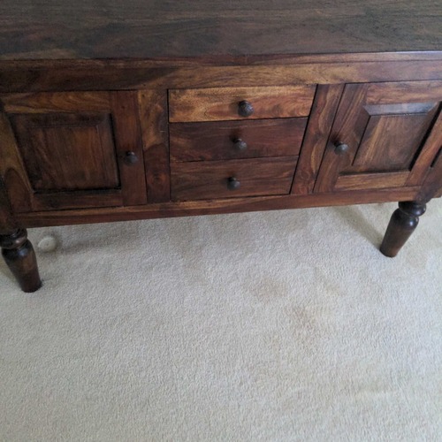 Used Crate & Barrel Wood Sideboard with Three Drawers for sale on AptDeco