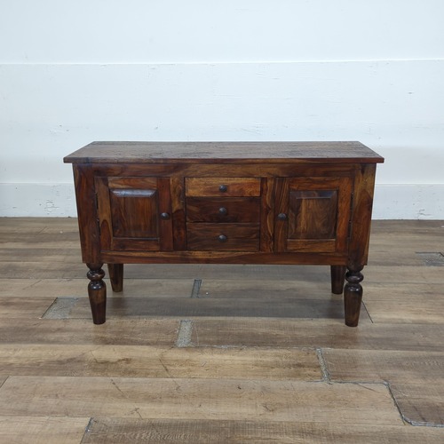 Used Crate & Barrel Wood Sideboard with Three Drawers for sale on AptDeco