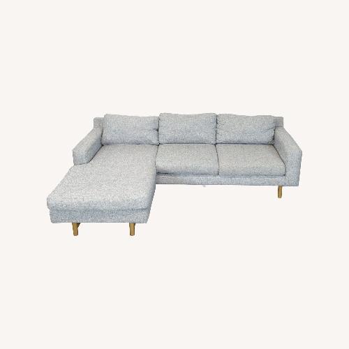 Used Modern Light Gray Sectional Sofa with Chaise	 for sale on AptDeco