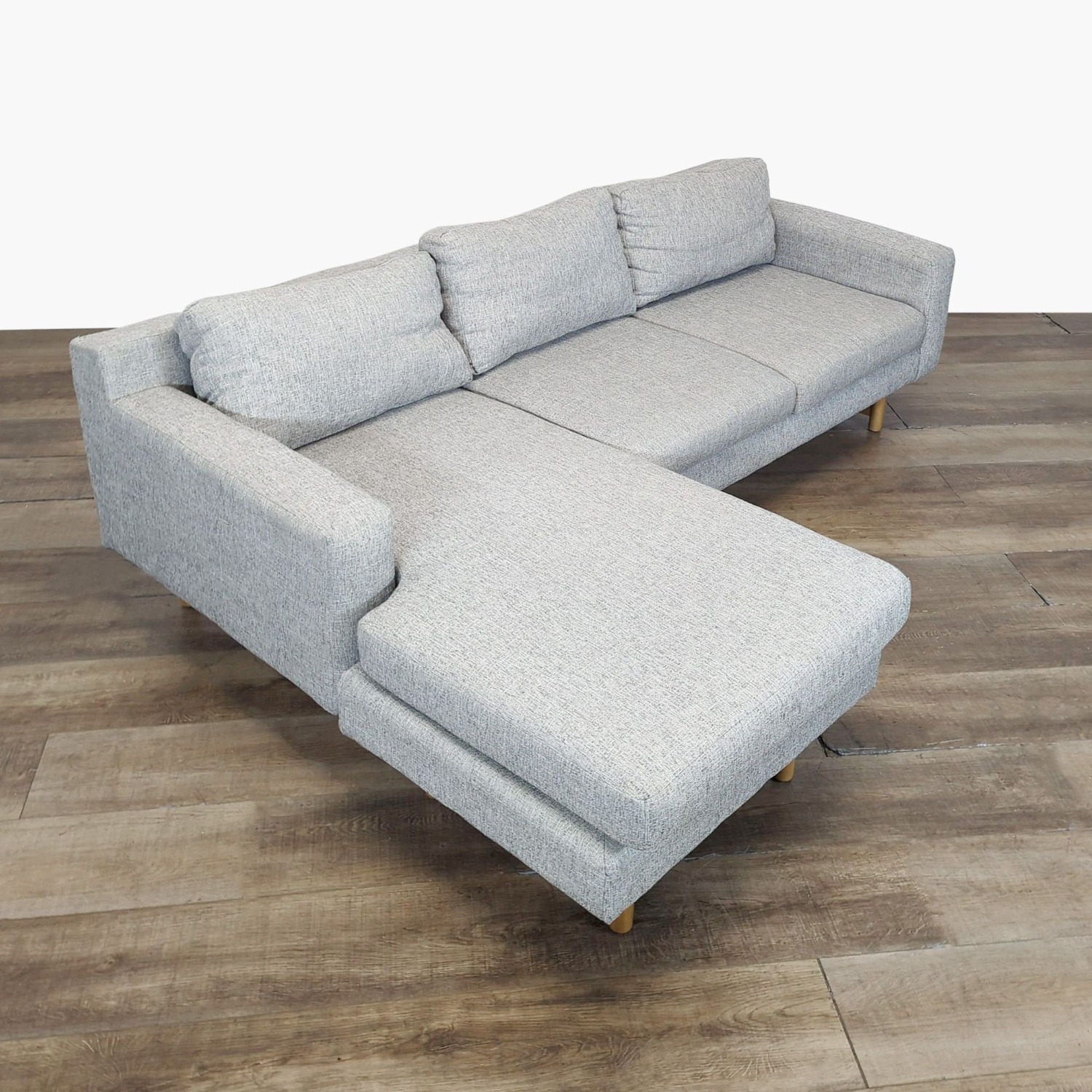 Modern Light Gray Sectional Sofa with Chaise	 - image-2