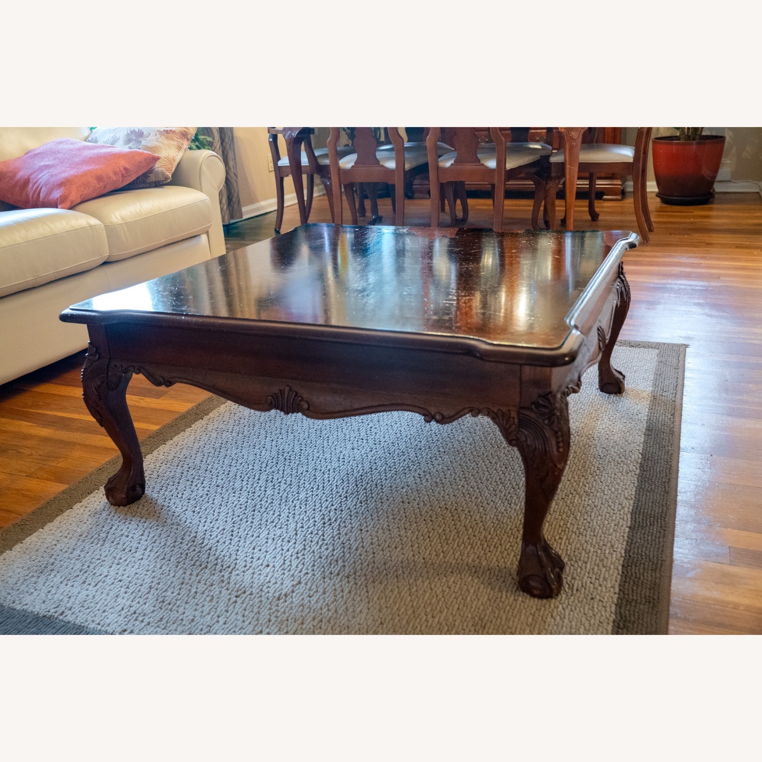Stanley Furniture Dark Brown Wood Coffee Table - image-1