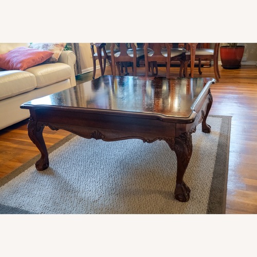 Used Stanley Furniture Dark Brown Wood Coffee Table for sale on AptDeco