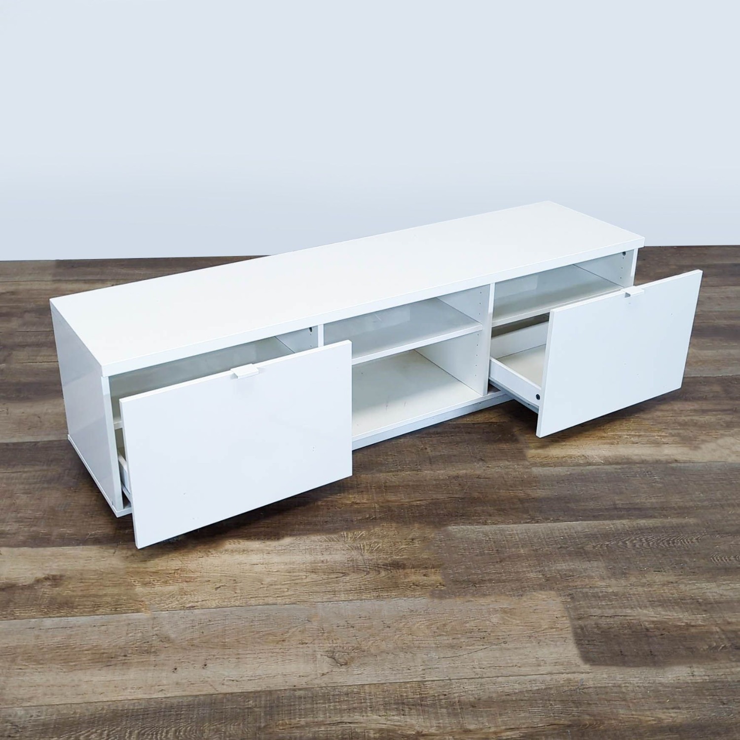Two Drawer Media Console with Shelving	 - image-2