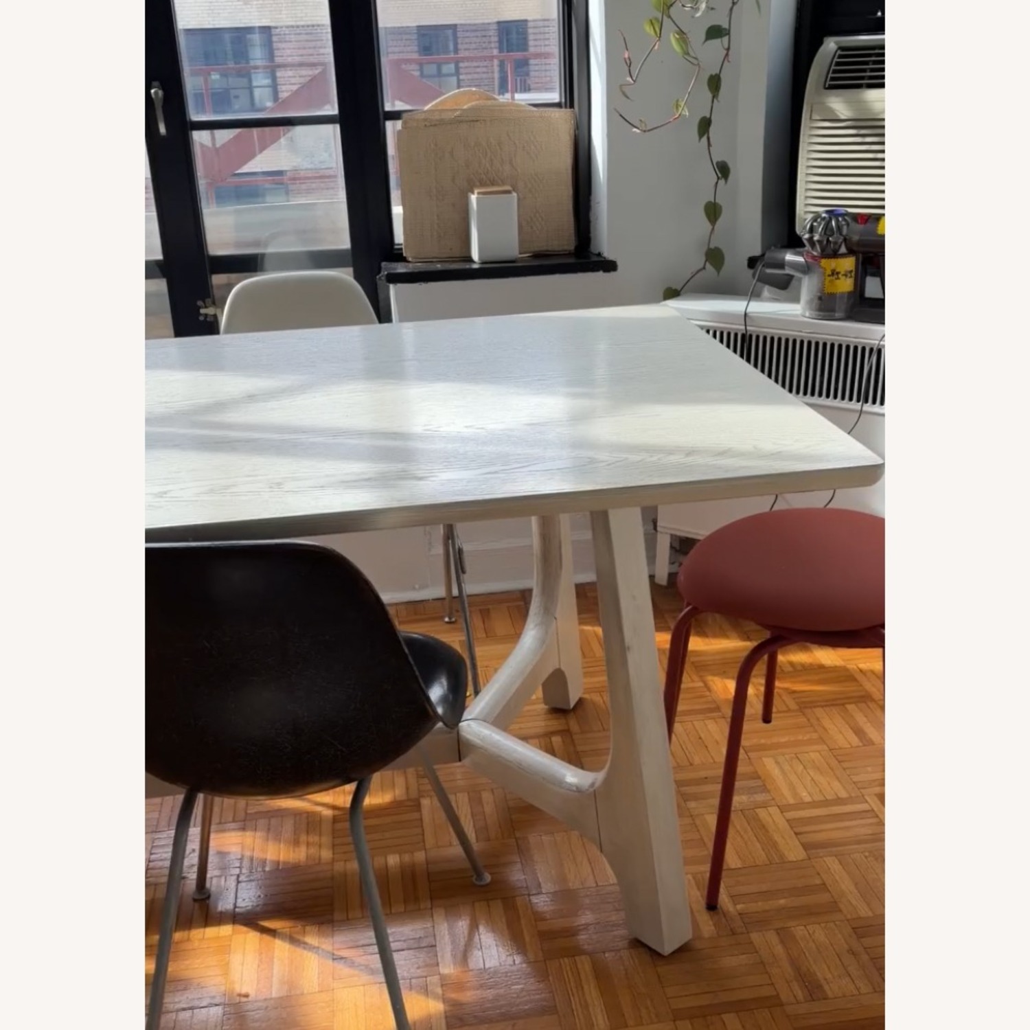 All Modern Burk White Wood Dining Table - image-4