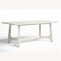 All Modern Burk  White Wood Dining Table