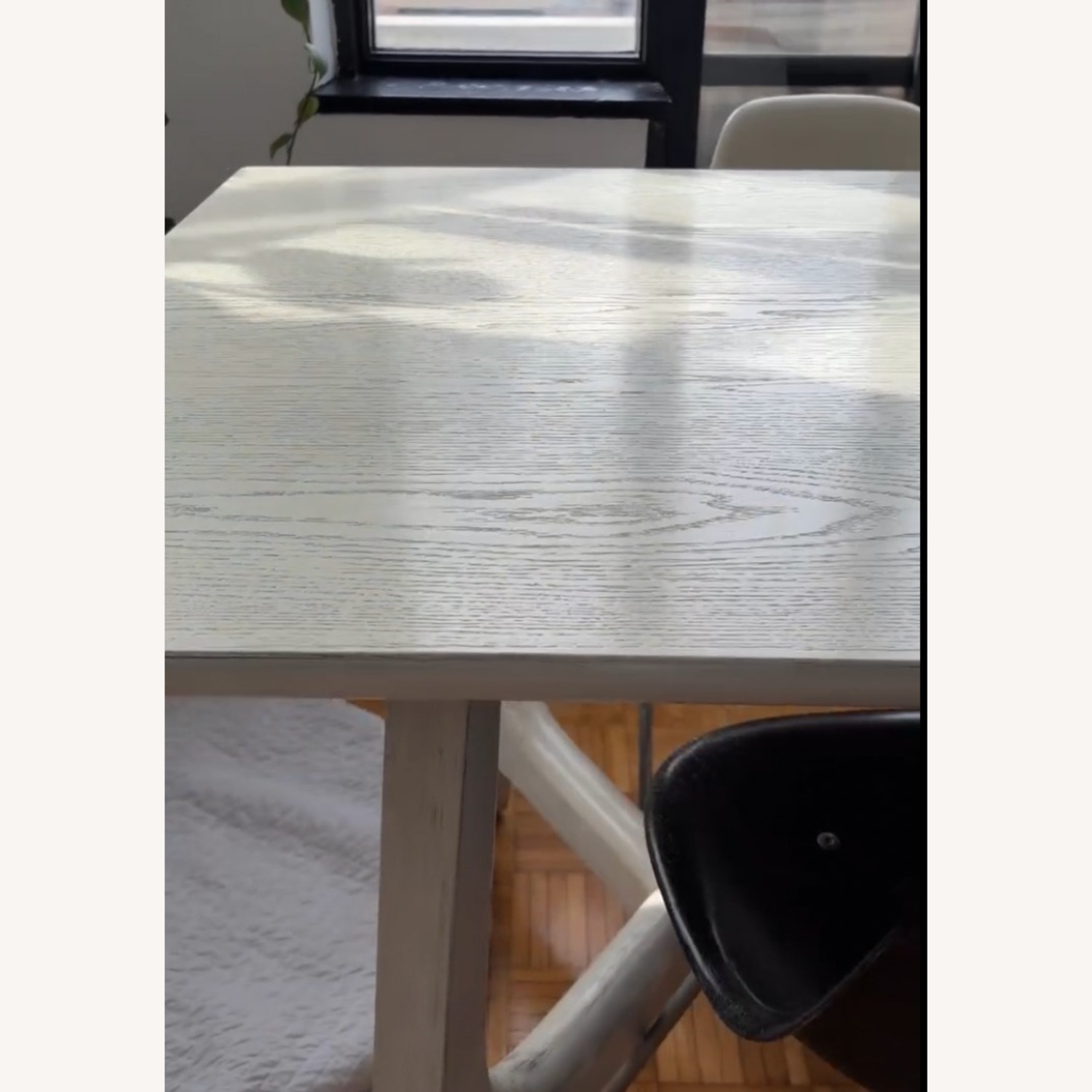 All Modern Burk White Wood Dining Table - image-3