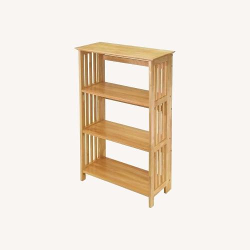 Used Light Brown Wood Bookcase for sale on AptDeco
