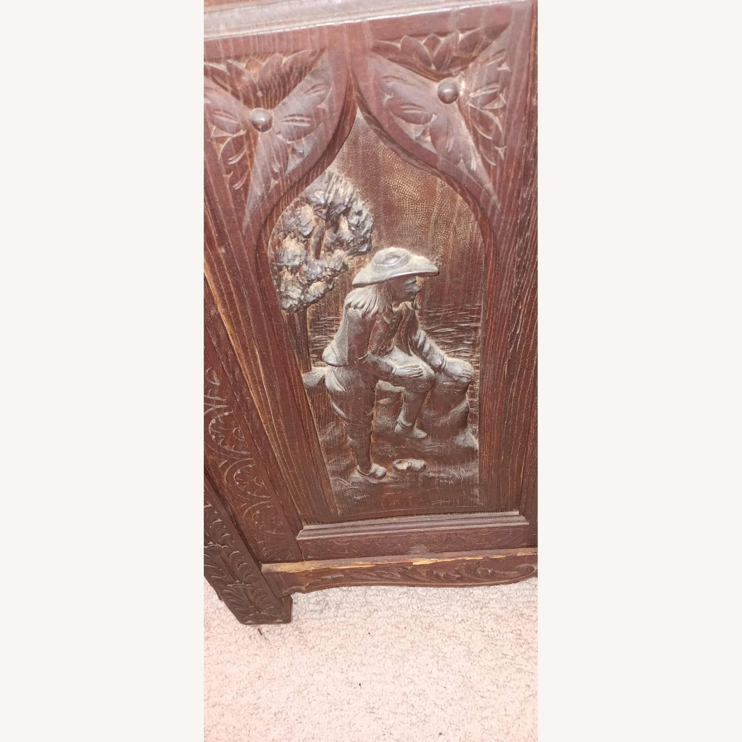 Dark Brown Wooden Brittany Cabinet c1890s - image-5