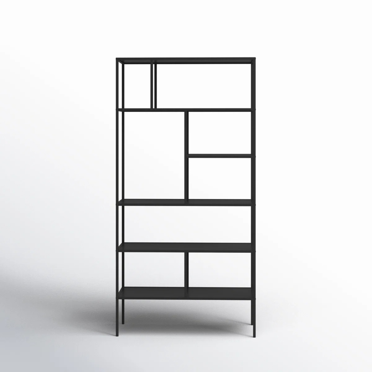 AllModern Black Metal Bookcase - image-5