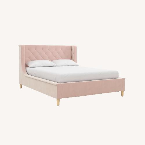 Used Monarch Hill Pink Velvet Full Bed for sale on AptDeco