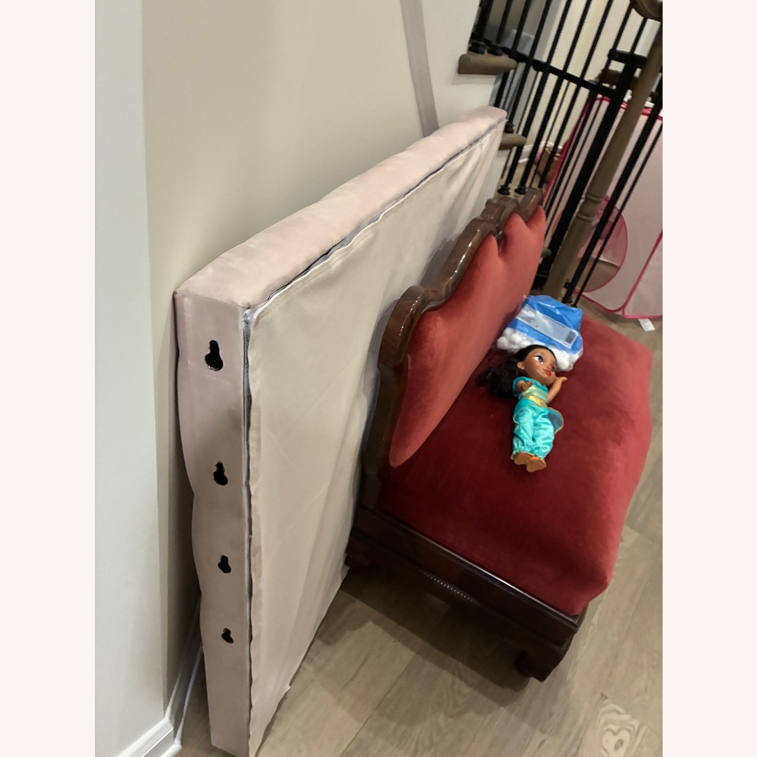 Monarch Hill Pink Velvet Full Bed - image-2