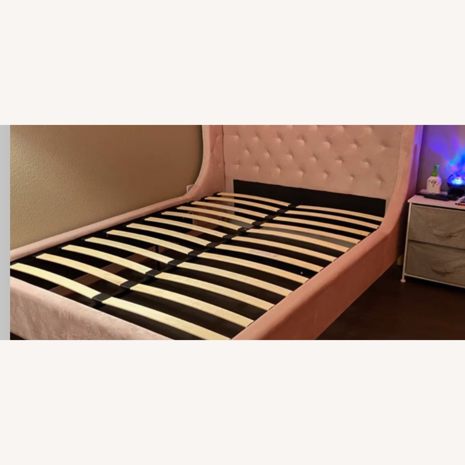 Monarch Hill Pink Velvet Full Bed - image-1