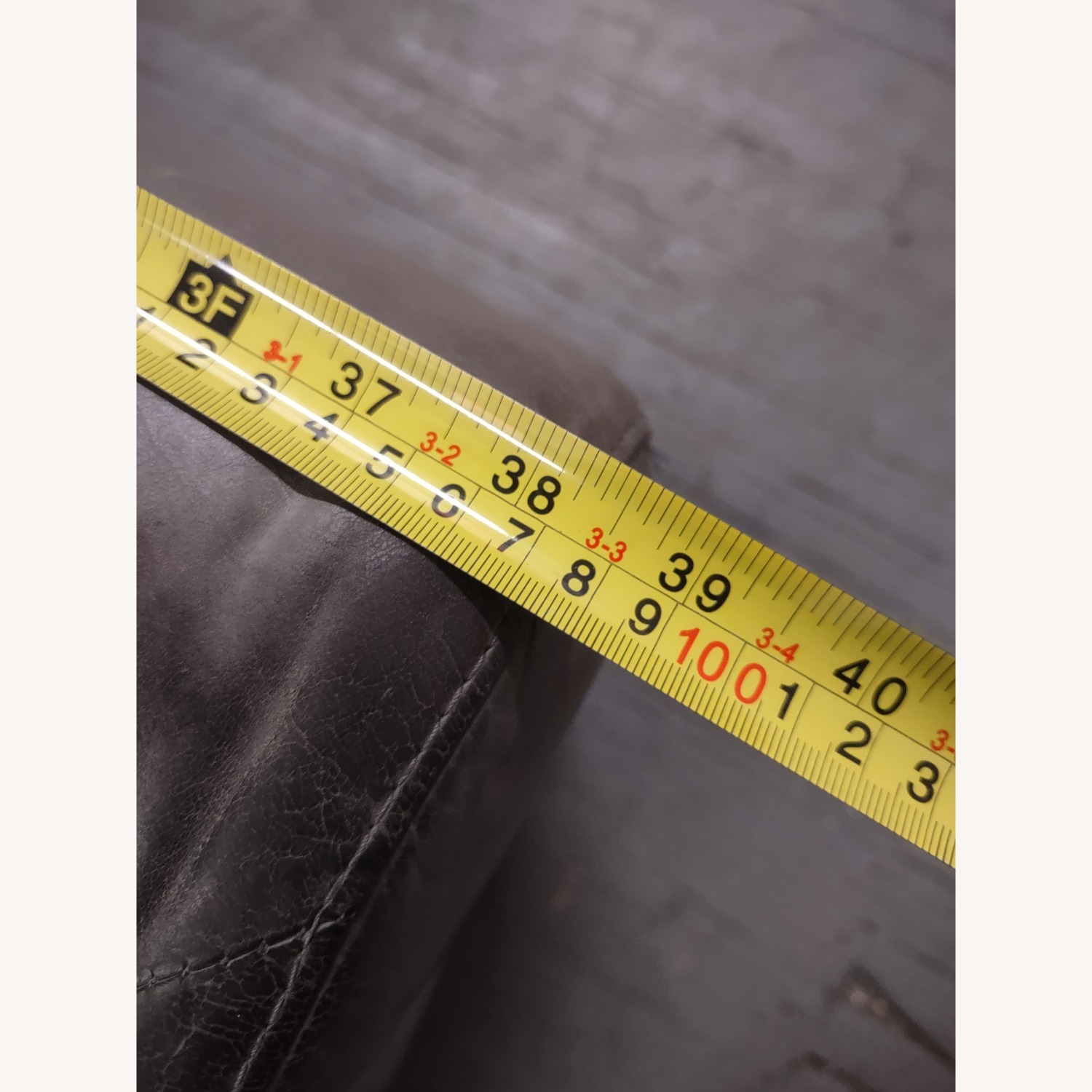 Restoration Hardware 8' Italia Chesterfield Leather Sofa - image-5