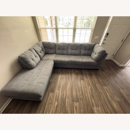 Used Ashley Furniture Light Gray 2 Piece Sectional for sale on AptDeco