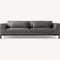 Restoration Hardware Italia Leather 8 ft Sofa