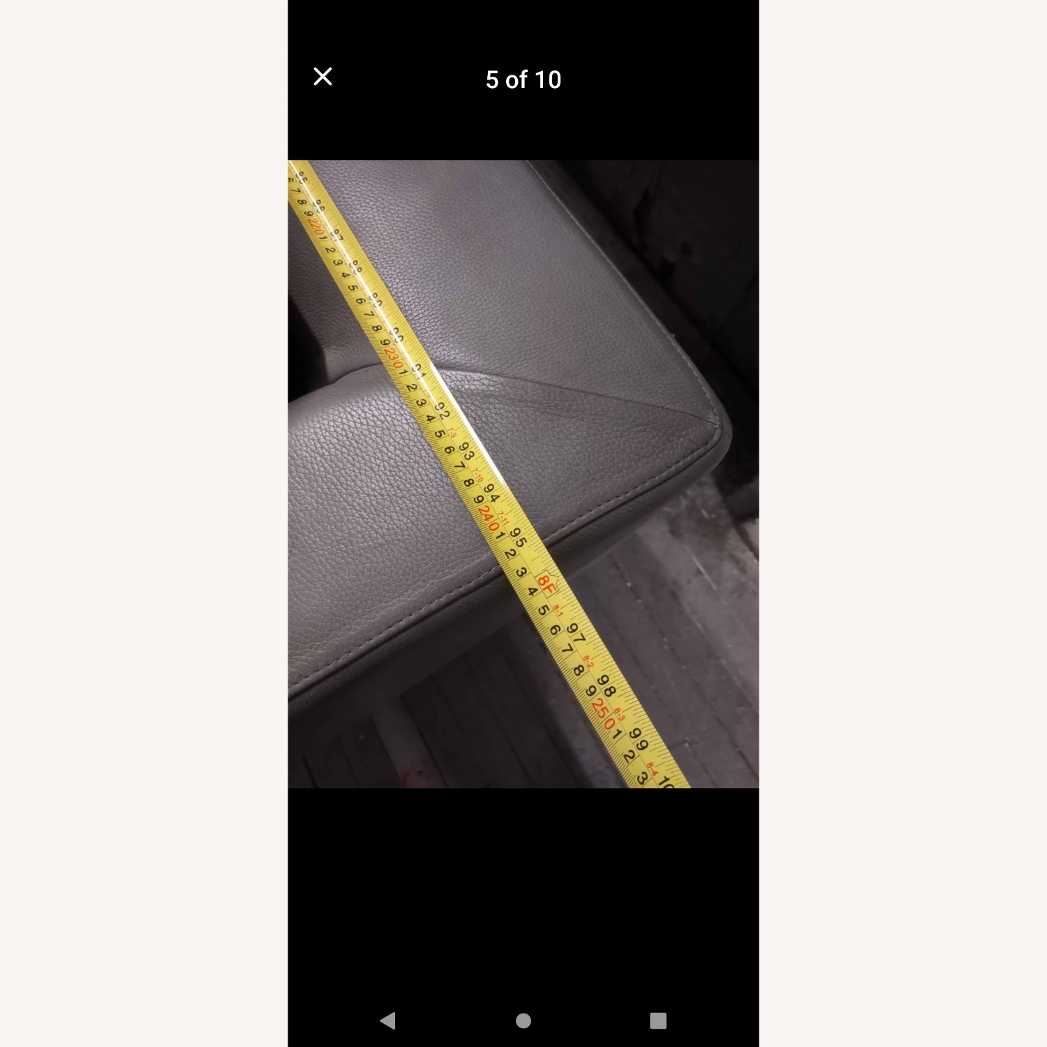 Restoration Hardware Italia Leather 8 ft Sofa - image-10