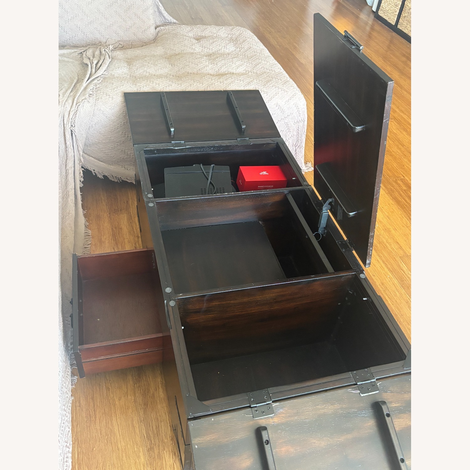 Dark Brown Coffee Table - image-6