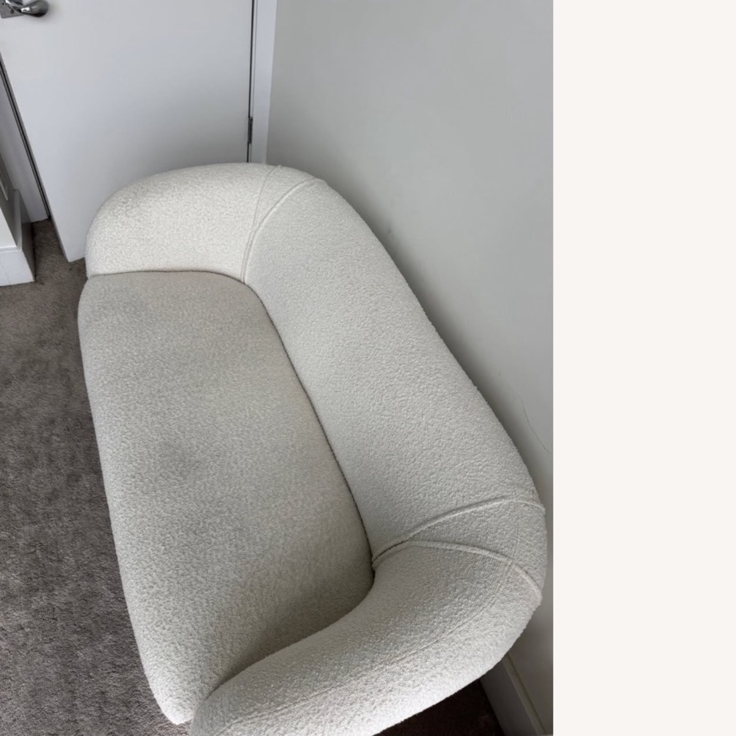 White Boucle Couch  - image-2