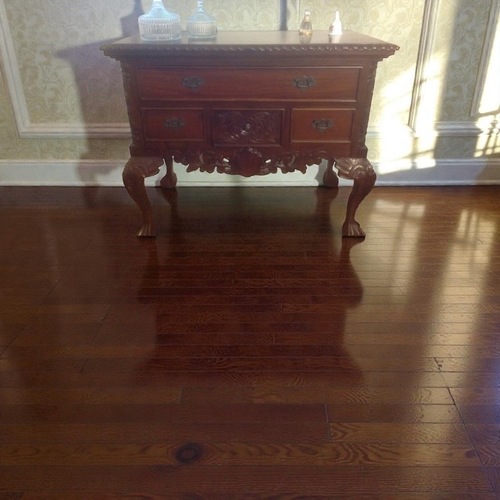 Used Dark Brown Wood Media Storage for sale on AptDeco