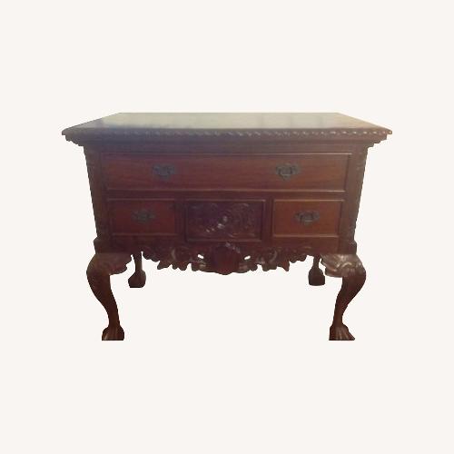 Used Dark Brown Wood Media Storage for sale on AptDeco