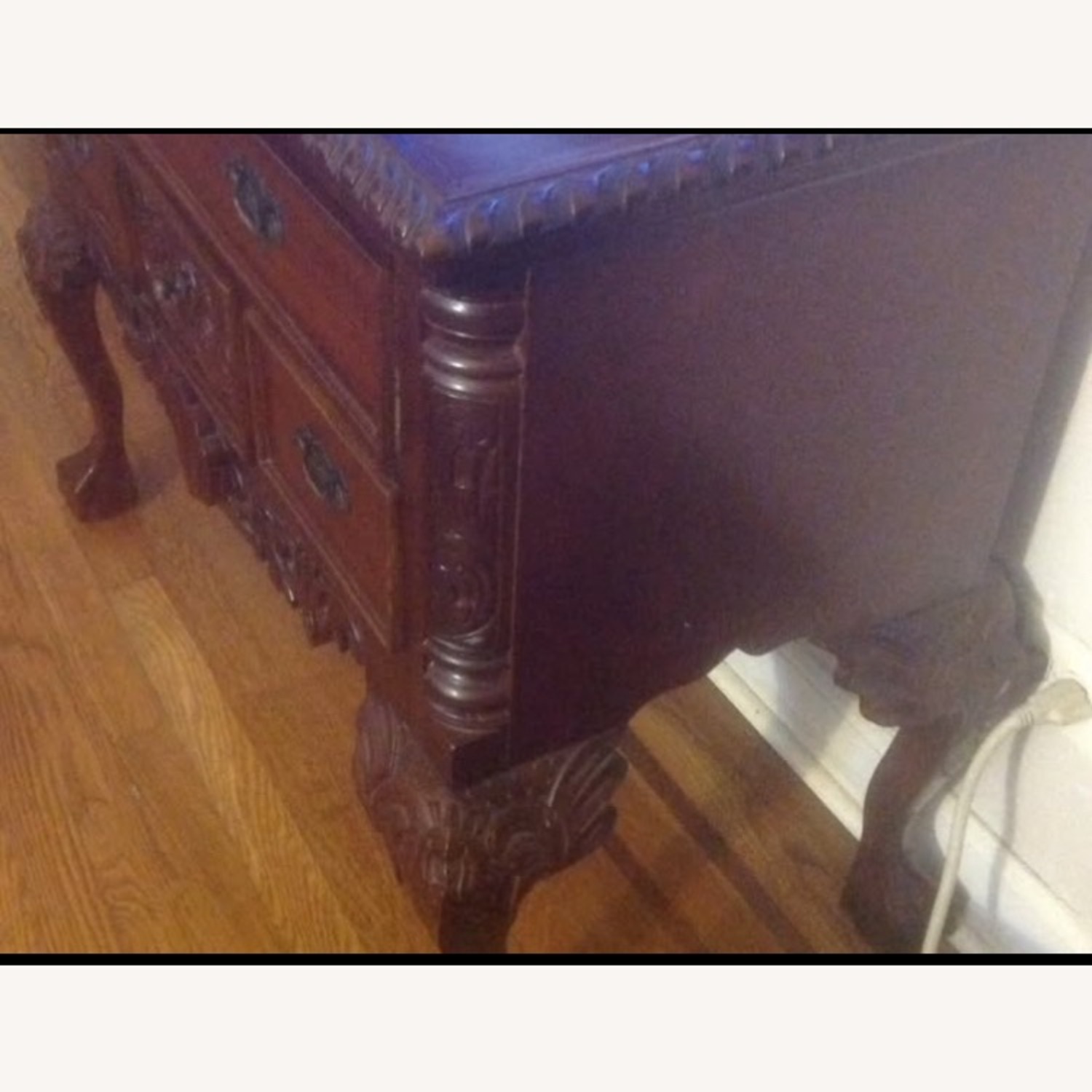 Dark Brown Wood Media Storage - image-4