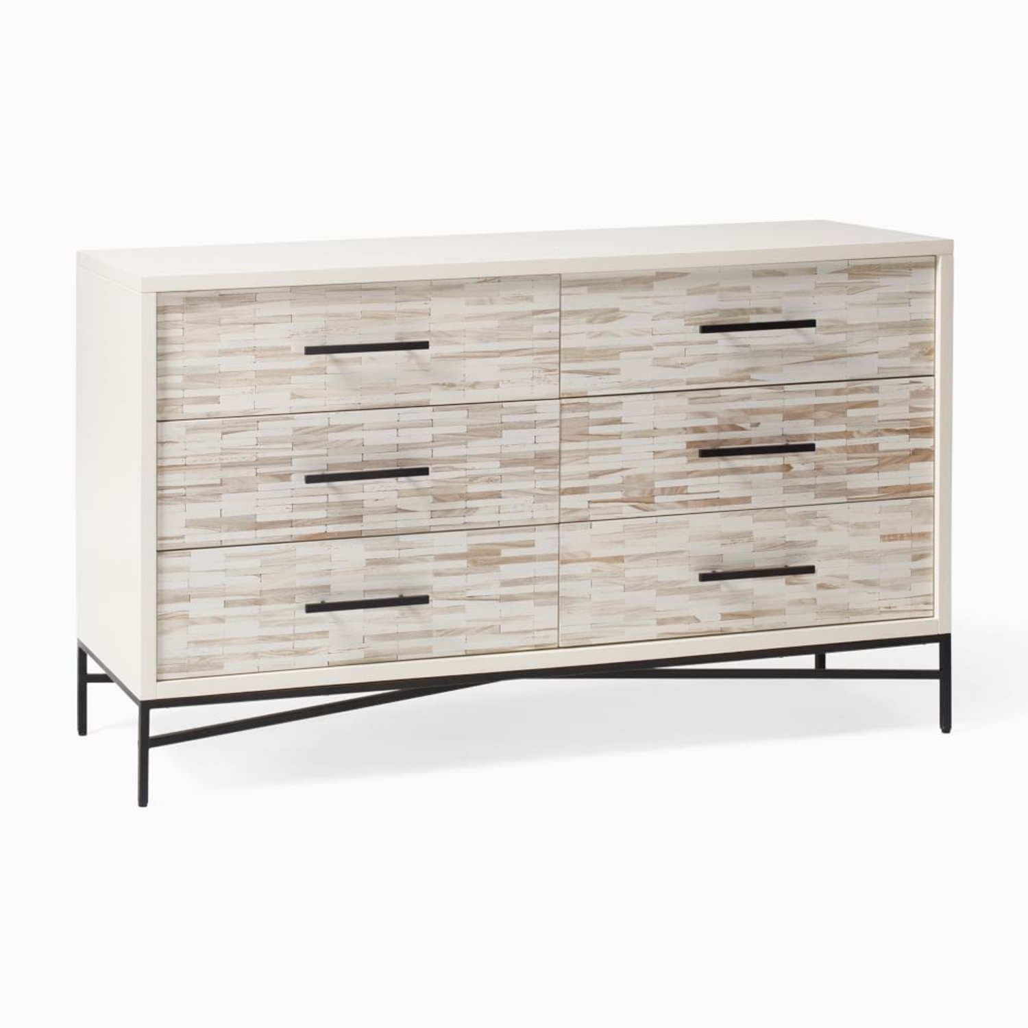 West Elm Wood Tiled 6-Drawer Dresser (54") - image-6
