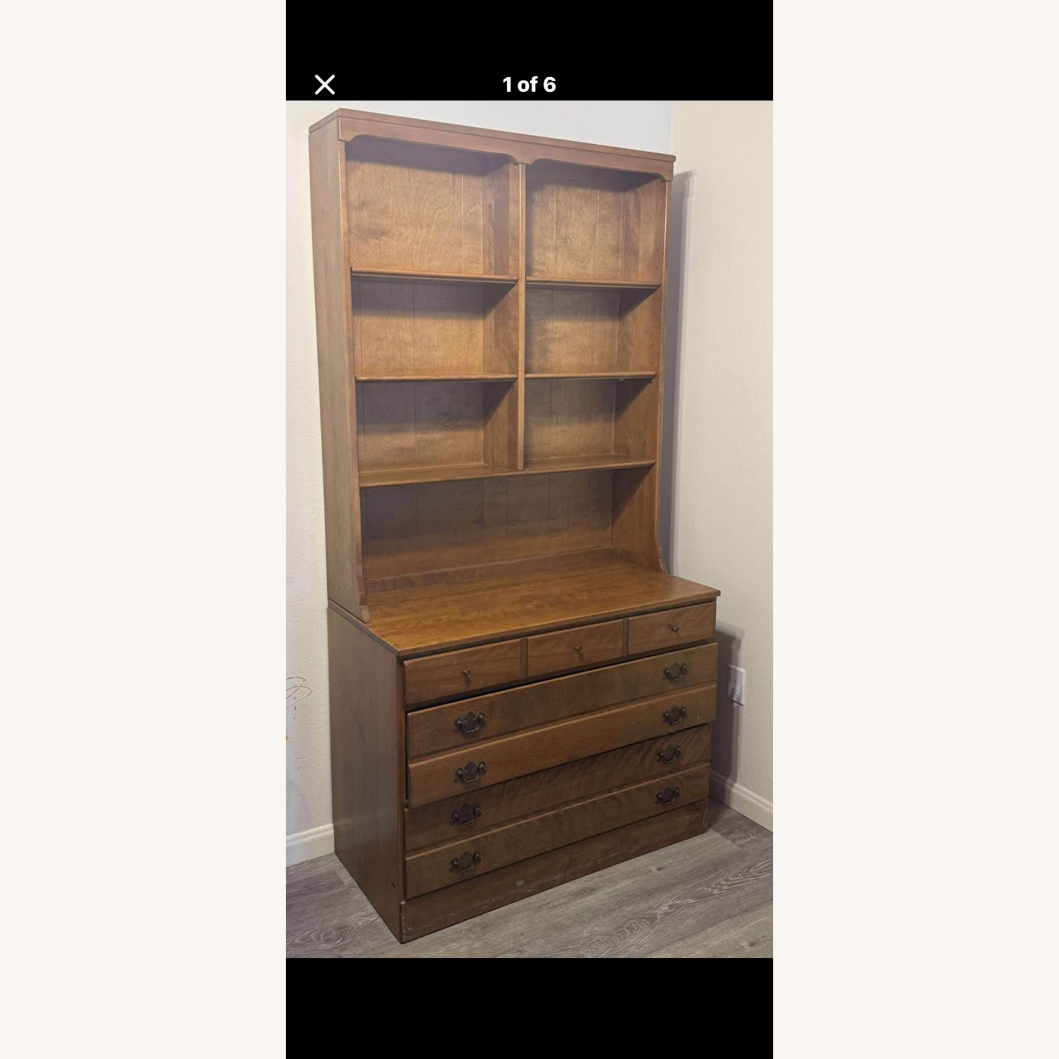 Ethan Allen Natural Wood Bookcase - image-1