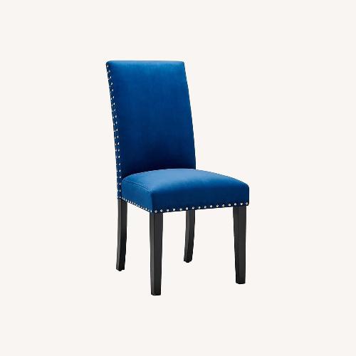 Used Amazon Blue Velvet Dining Chairs for sale on AptDeco