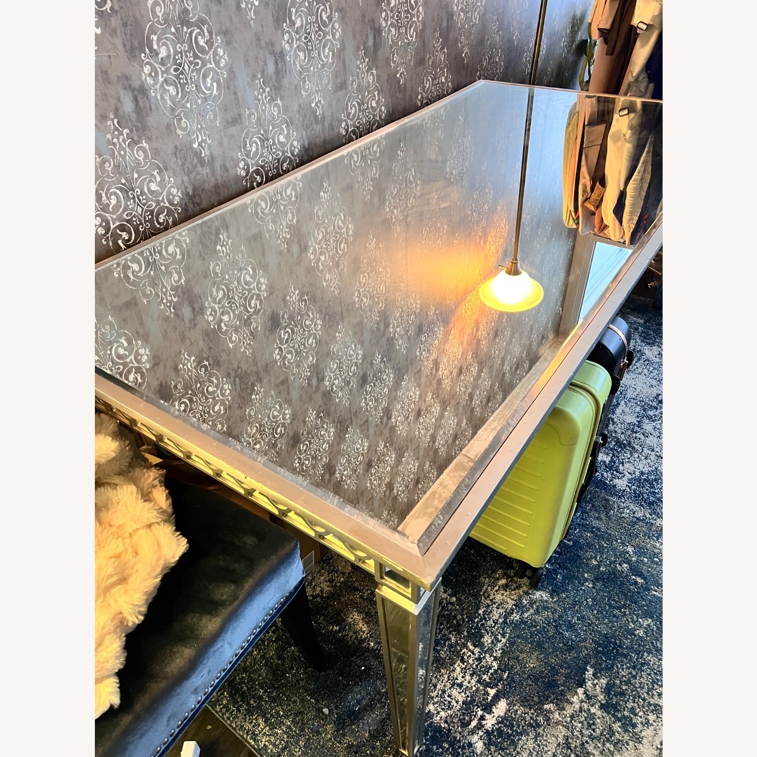 Z Gallerie Silver Dining Table - image-5