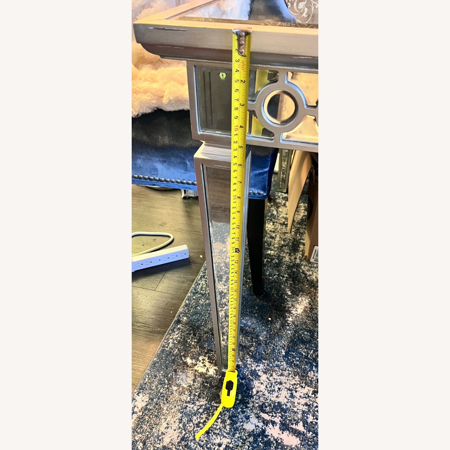 Z Gallerie Silver Dining Table - image-8