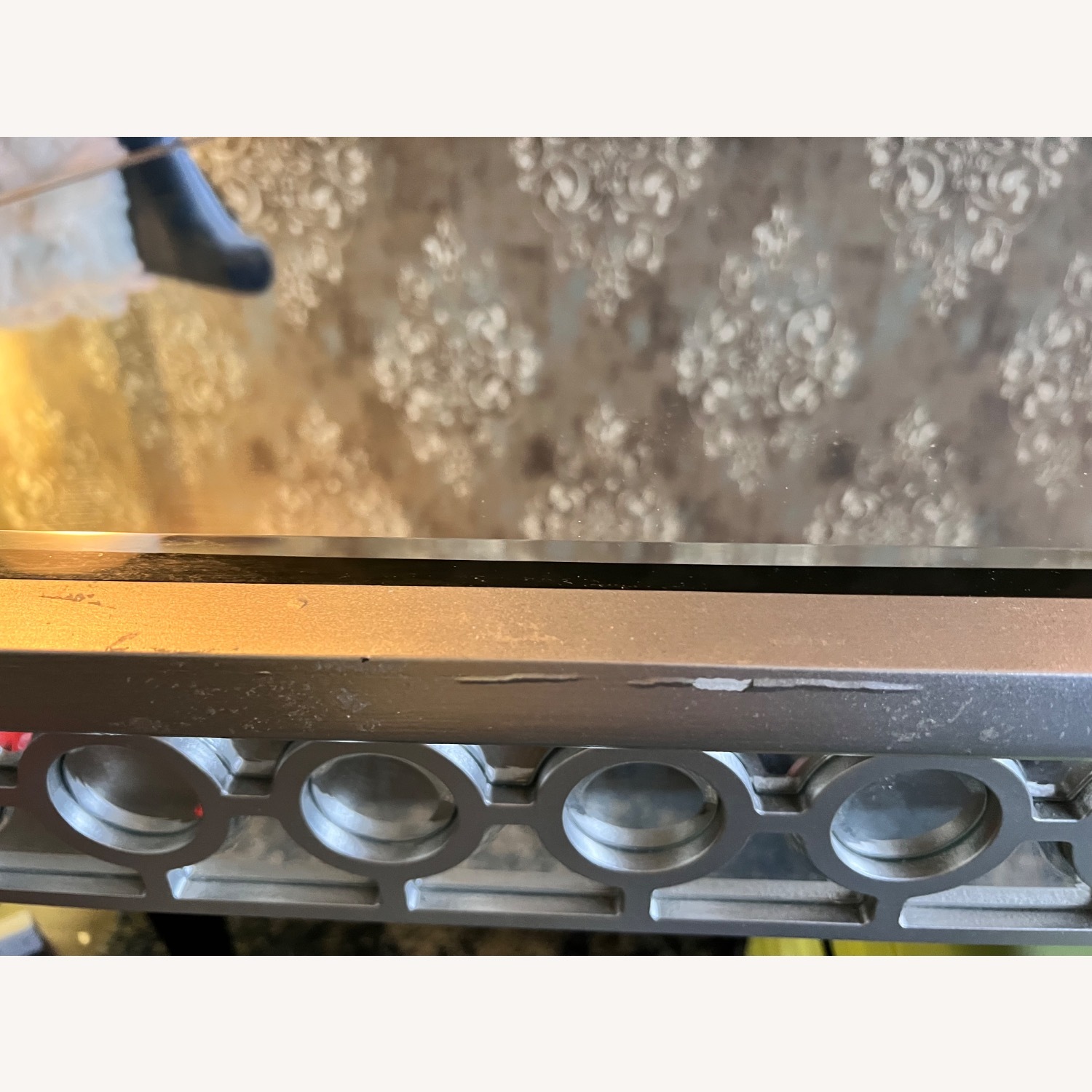 Z Gallerie Silver Dining Table - image-2