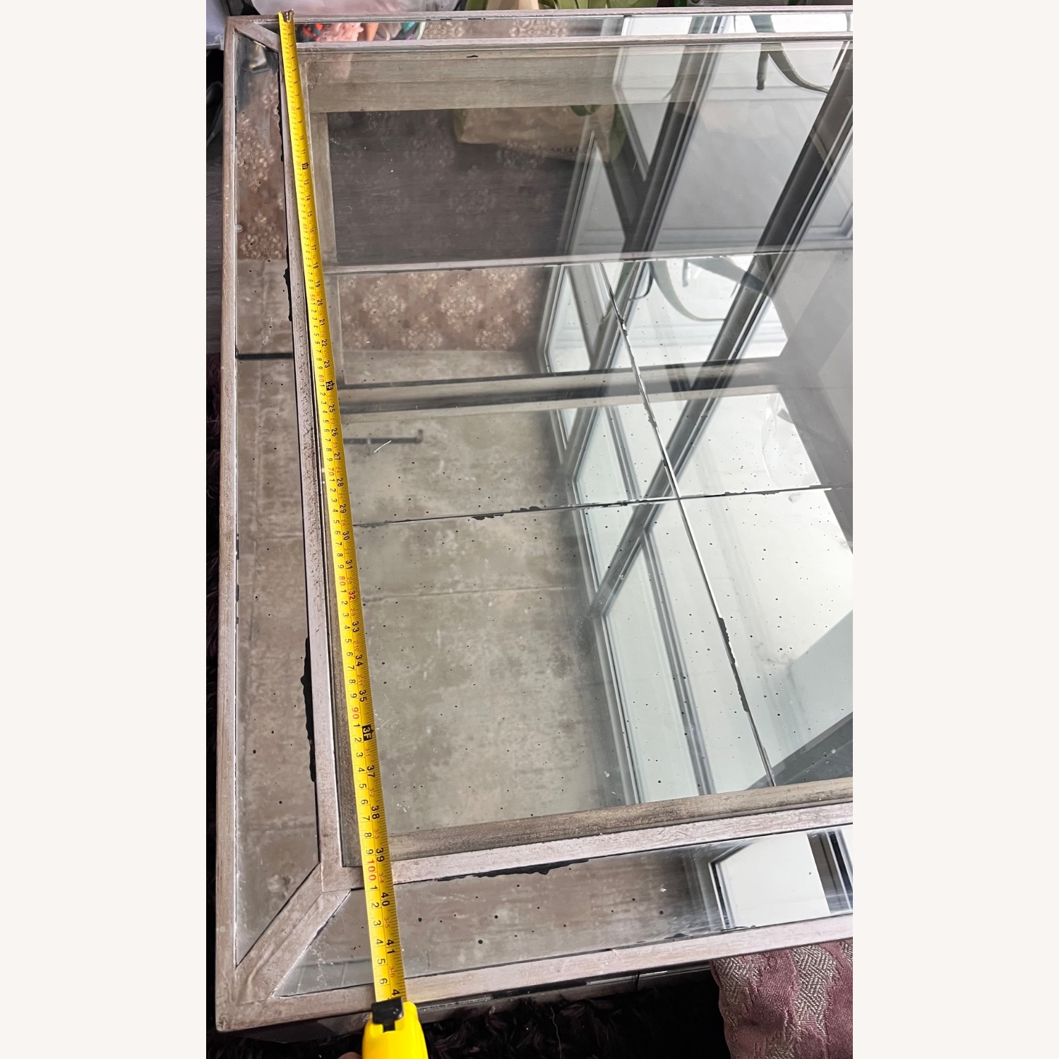 Z Gallerie Silver Mirrored Glass Coffee Table - image-4