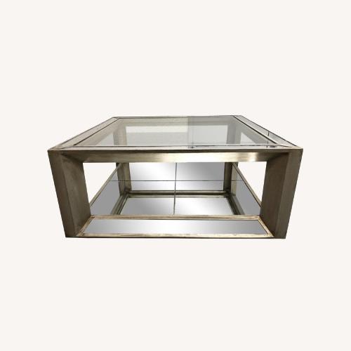 Used Z Gallerie Silver Mirrored Glass Coffee Table for sale on AptDeco