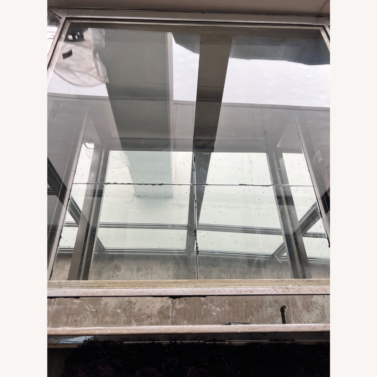 Z Gallerie Silver Mirrored Glass Coffee Table - image-7