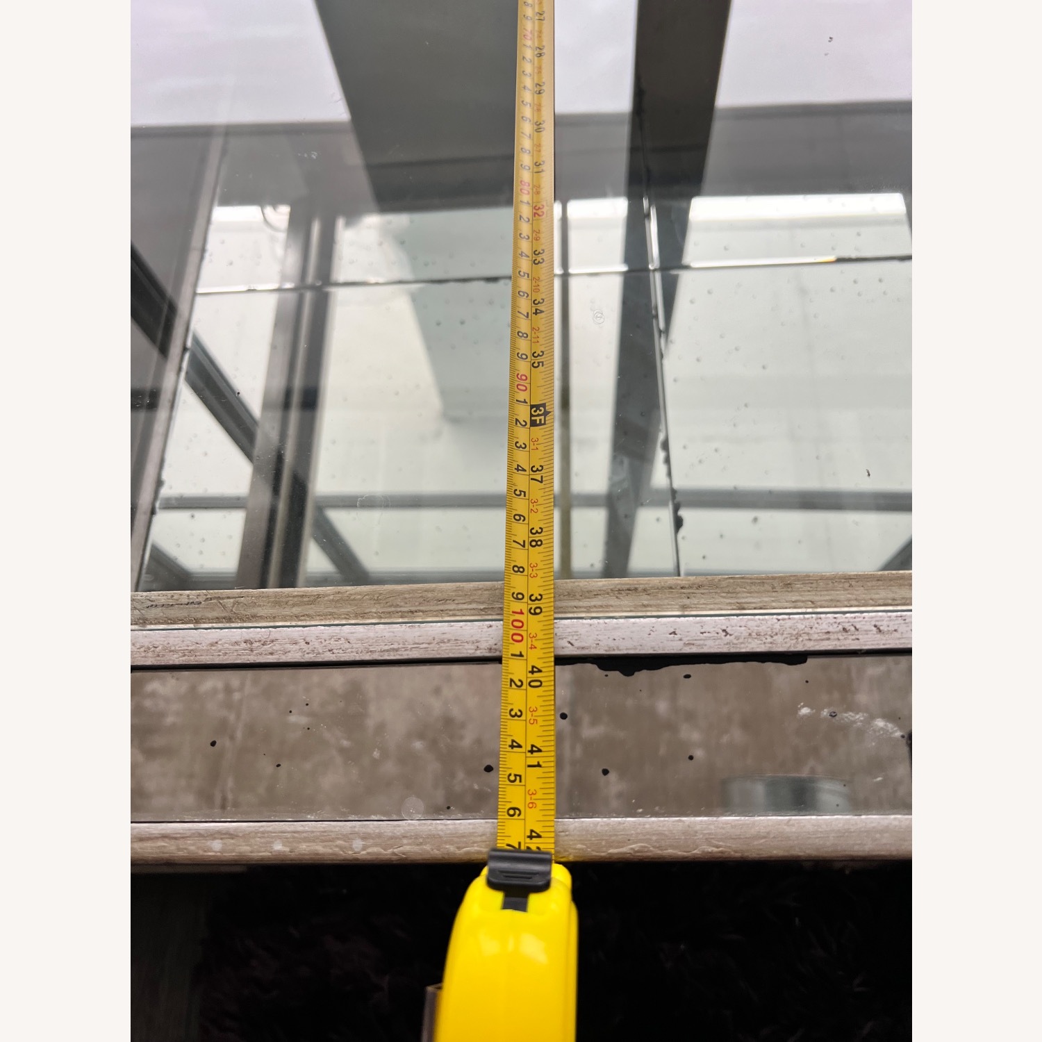 Z Gallerie Silver Mirrored Glass Coffee Table - image-5