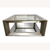 Z Gallerie Silver Mirrored Glass Coffee Table