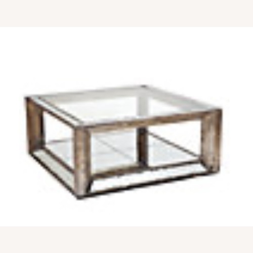 Used Z Gallerie Silver Mirrored Glass Coffee Table for sale on AptDeco