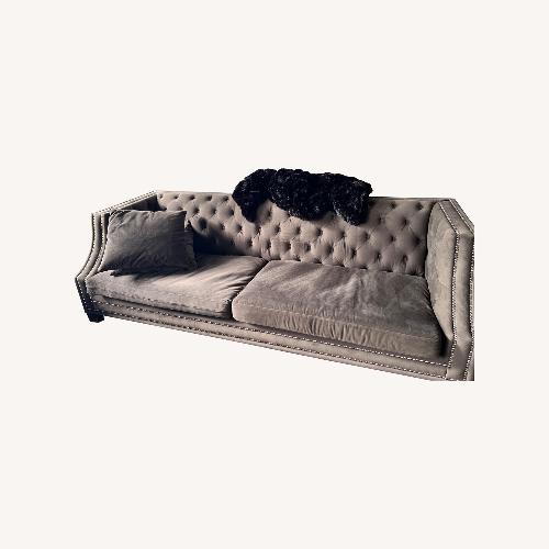 Used Z Gallerie Dark Gray Velvet 3+ Seater Sofa for sale on AptDeco