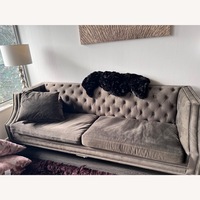 Z Gallerie Dark Gray Velvet 3+ Seater Sofa