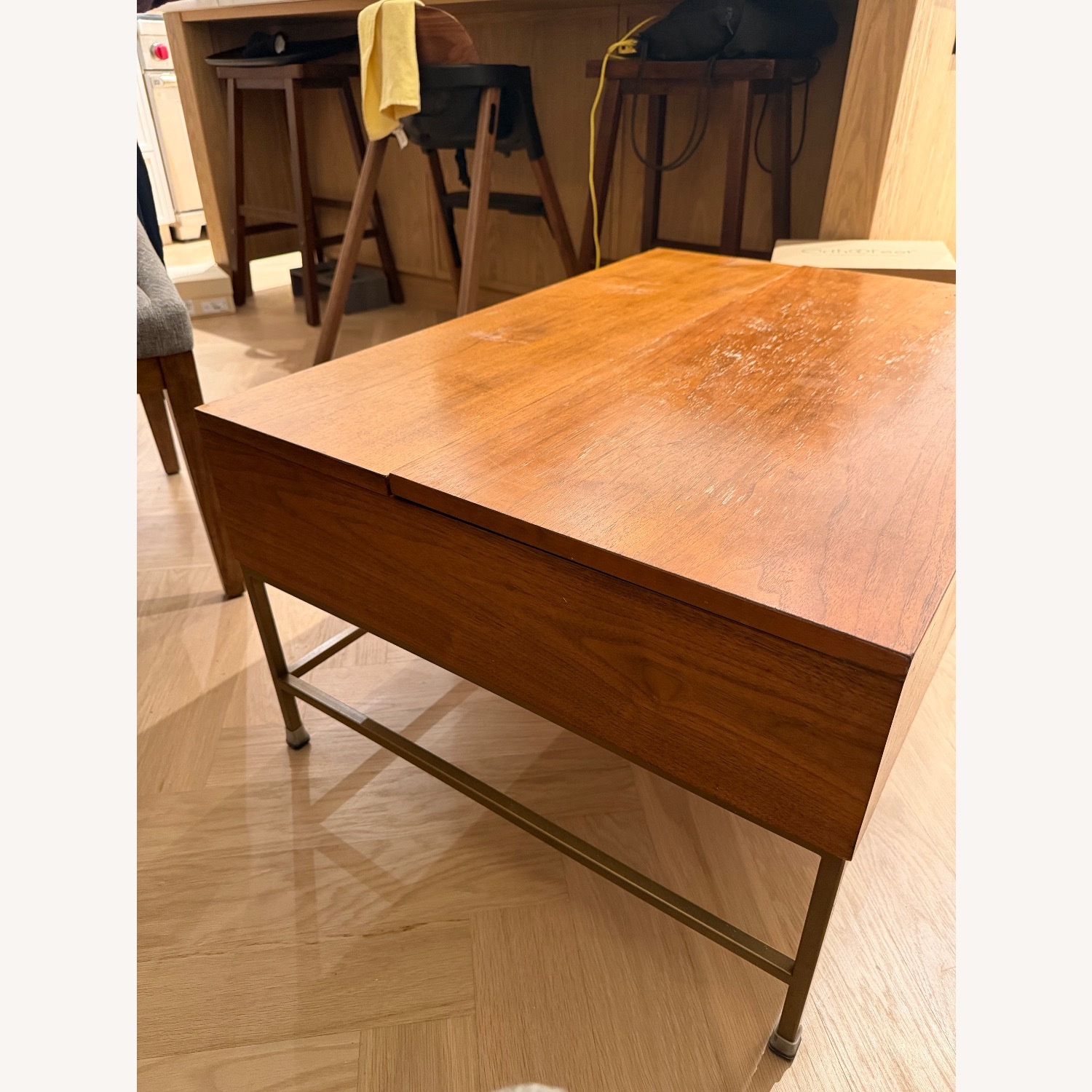 West Elm Pop Up Coffee Mid Century Modern Walnut Table  - image-2