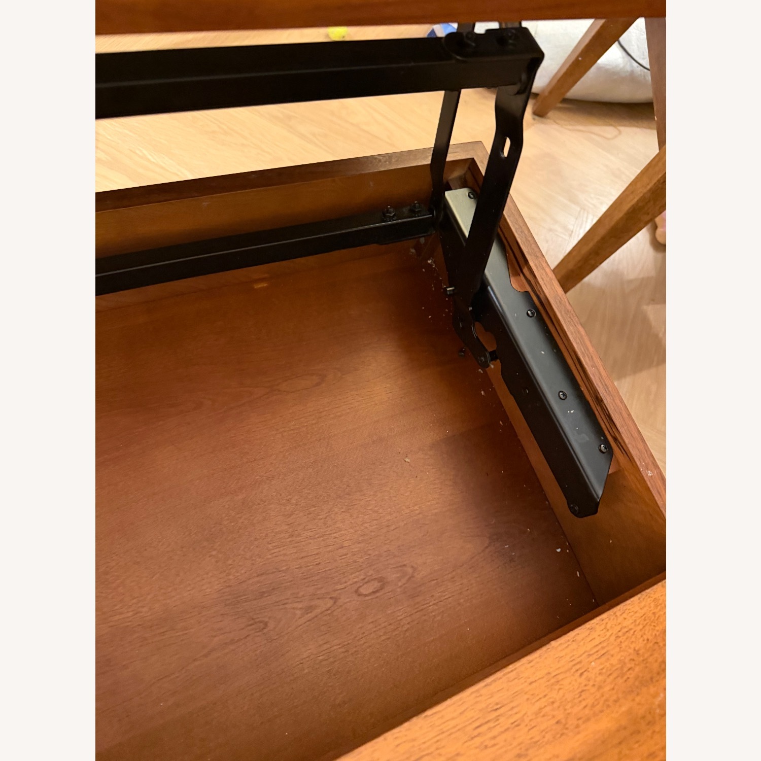 West Elm Pop Up Coffee Mid Century Modern Walnut Table  - image-4